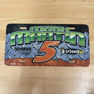 Mark Martin Nascar Number 5 Car Booster License Plate Go Daddy Hendrick Racing
